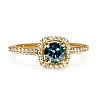 Anello di fidanzamento Halo in oro 18k o platino con diamante blu e diamanti incolori - modello i1420