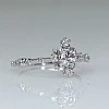 Halo Engagement Ring in 18k Gold with GIA certified Brilliant Diamond - model i1509