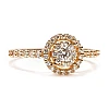 Anello di fidanzamento Halo in oro rosa 14k con diamanti - modello i1647