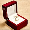 Bague de fiançailles Halo en or jaune 18 carats avec diamant émeraude, certificat GIA - modèle i1905