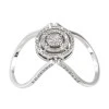 Ring - Anhänger mit beweglichen Ketten aus Gold mit Baguette- und runden Diamanten i2932