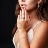 Ring - Anhänger mit beweglichen Ketten aus Gold mit Baguette- und runden Diamanten i2932