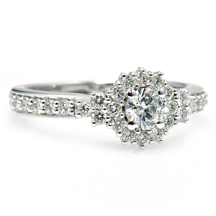 Verlobungsring i3069DiDi aus Gold mit Diamanten – GIA 0,30 ct – 0,40 ct