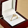Halo Engagement Ring in 18k Gold with GIA certified Princess Diamond - model i325