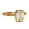 Verlobungsring aus 18-karätigem Gold mit GIA-zertifiziertem Smaragd-Diamanten - Modell i4522