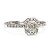18k Gold Engagement Ring with GIA Certified Emerald Diamond - model i4701