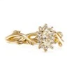 Nature-inspired Engagement Ring in 18k Gold or Platinum with 1.00ct GIA Certified Oval Diamond - model i4708