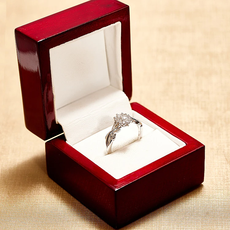 Nature-inspired Engagement Ring in 18k Gold or Platinum with GIA Certified Oval Diamond 0.30ct or 0.40ct - model i4708