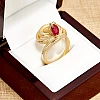 Anillo de serpiente de oro con rubí y diamantes - modelo i2714