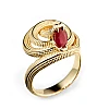 Anillo de serpiente de oro con rubí y diamantes - modelo i2714