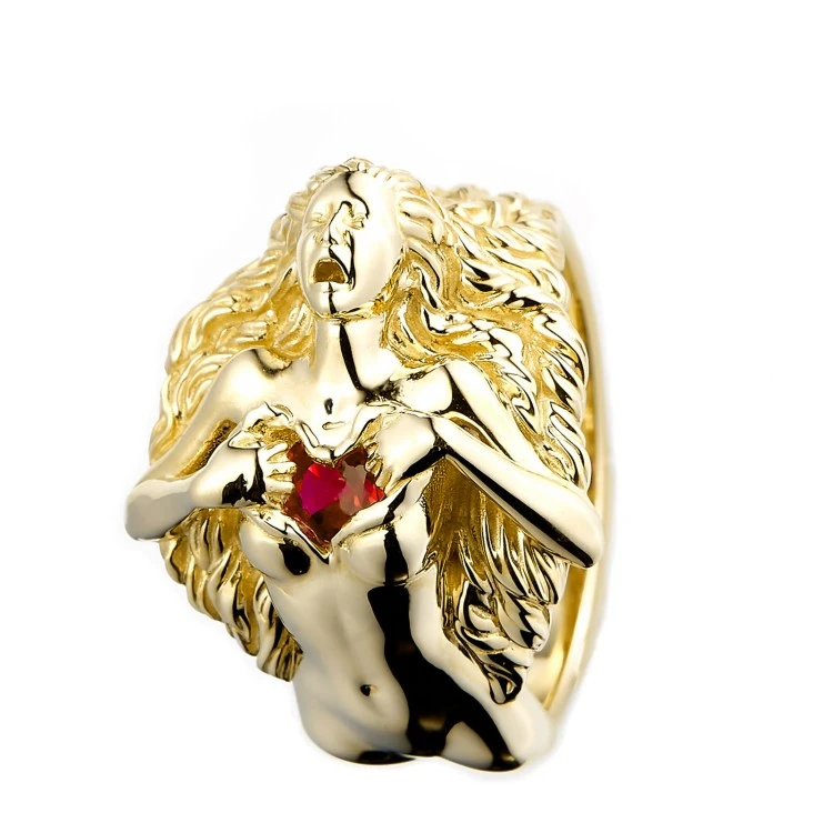 Anello in oro Take My Heart i2749 con rubino
