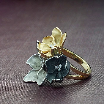 Bague cadeau en or avec diamants - modèle i965