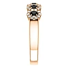 Bague cadeau en or avec diamants noirs et incolores - modèle i122830