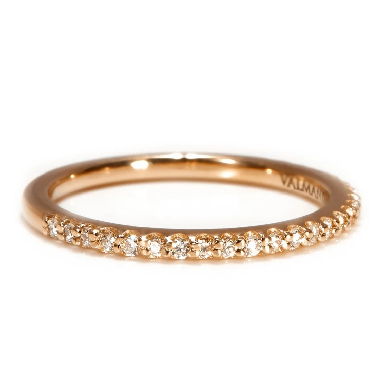 Anillo de oro semieternidad con diamantes - modelo i123194