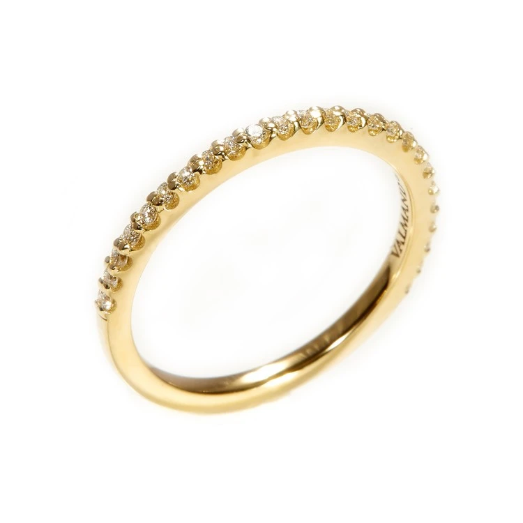 Anillo de oro semieternidad con diamantes - modelo i123194