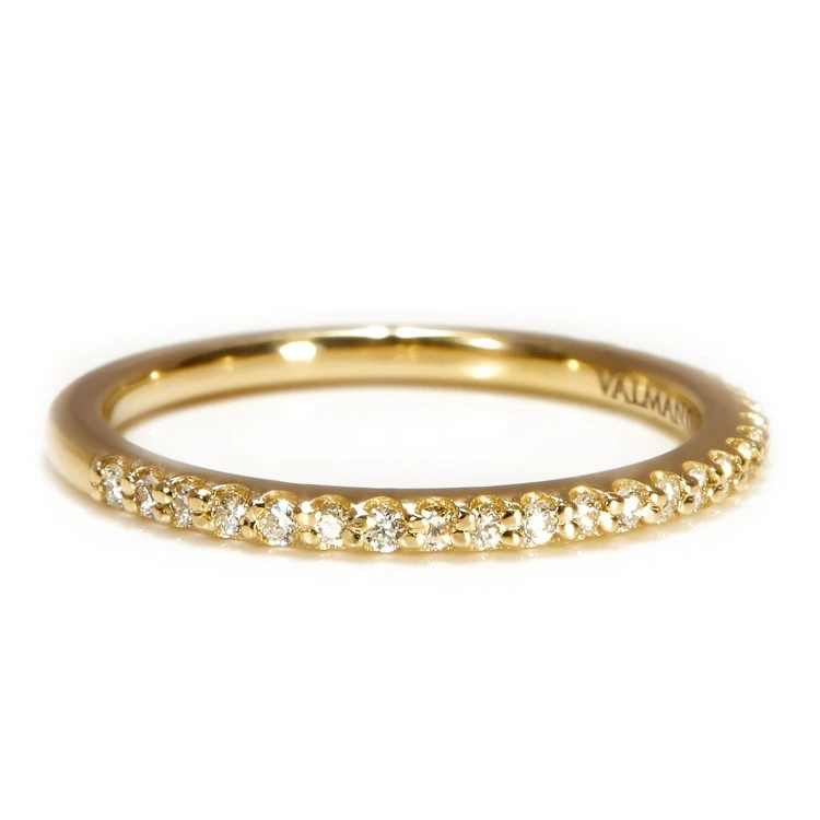 Anillo de oro semieternidad con diamantes - modelo i123194