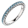 Geschenkring i123391db in Gold oder Platin mit blauen Diamanten