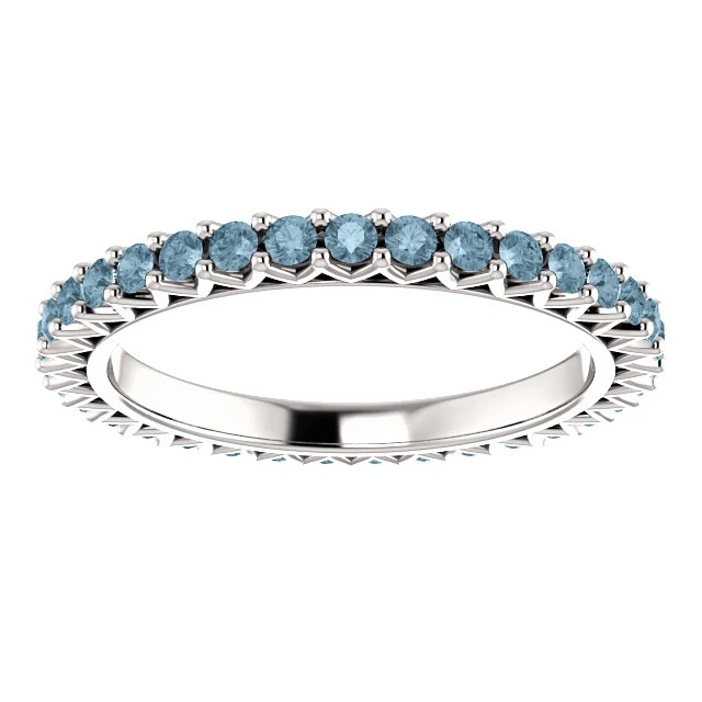 Geschenkring i123391db in Gold oder Platin mit blauen Diamanten