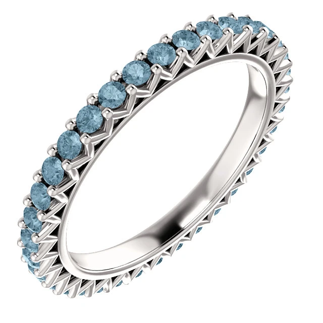 Geschenkring i123391db in Gold oder Platin mit blauen Diamanten