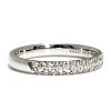 Geschenkring aus 14-karätigem Weißgold mit zwei Diamantreihen – Modell FM037