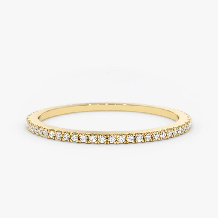 Dünner modischer i2005didi-Ring aus Gold oder Platin mit Diamanten