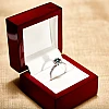 Bague de fiançailles en or avec diamant bleu et diamants - modèle i121997