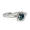 Bague de fiançailles en or avec diamant bleu et diamants - modèle i121997