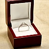 18k Gold SideStone Engagement Ring with GIA Certified Brilliant Diamond - model i122096
