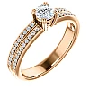 Anello di fidanzamento in oro con diamante rotondo certificato GIA - modello i122376