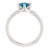 Bague de fiançailles en or avec diamant bleu et diamants - modèle i122392