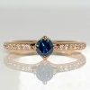 Bague de fiançailles en or avec diamant bleu et diamants - modèle i122392