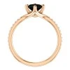 Bague de fiançailles en or avec diamant noir et diamants - modèle i122392