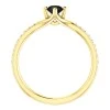 Bague de fiançailles en or avec diamant noir et diamants - modèle i122392