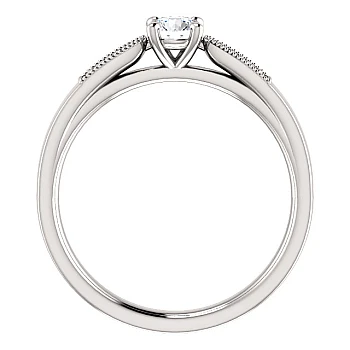 Bague de fiançailles en or 18 carats avec diamant brillant certifié GIA - modèle i122395