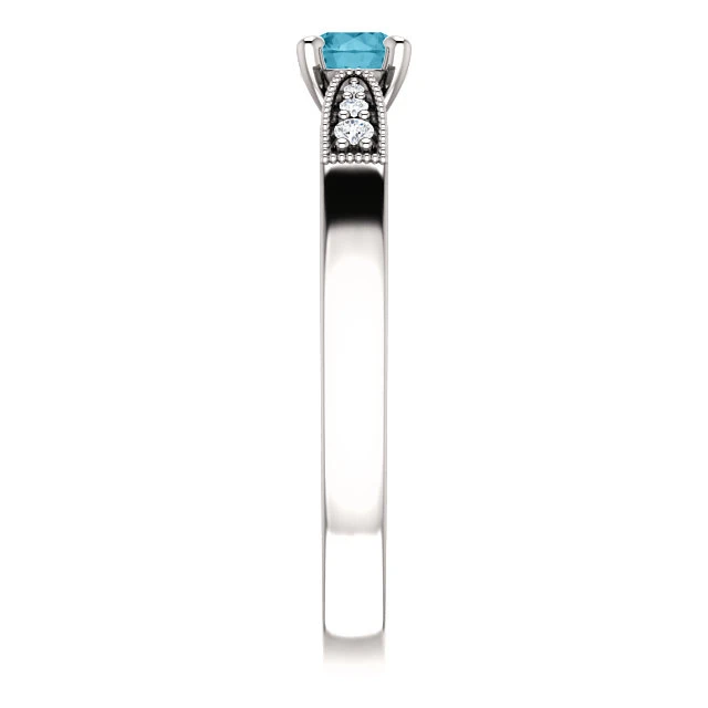 Engagement ring i122395DbDi in Gold with Blue Diamond