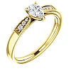Bague de fiançailles en or avec diamant central certifié GIA de 0,30 ct ou 0,40 ct et diamants secondaires - modèle i122395