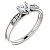 Bague de fiançailles en or avec diamant central certifié GIA de 0,30 ct ou 0,40 ct et diamants secondaires - modèle i122395