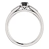 Bague de fiançailles en or avec diamant noir - modèle i122395