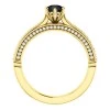Bague de fiançailles en or avec diamant noir et diamants - modèle i122474