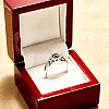 Verlovingsring i122513DbDi in goud met blauwe diamant en diamanten