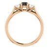 Bague de fiançailles en or avec diamant noir et diamants - modèle i122513
