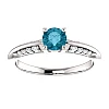 Bague de fiançailles en or avec diamant bleu et diamants - modèle i122701