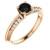 Bague de fiançailles en or avec diamant noir - modèle i122701