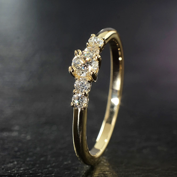 i579DiDi Gold-Verlobungsring mit Diamanten – GIA 0,30 ct – 0,40 ct