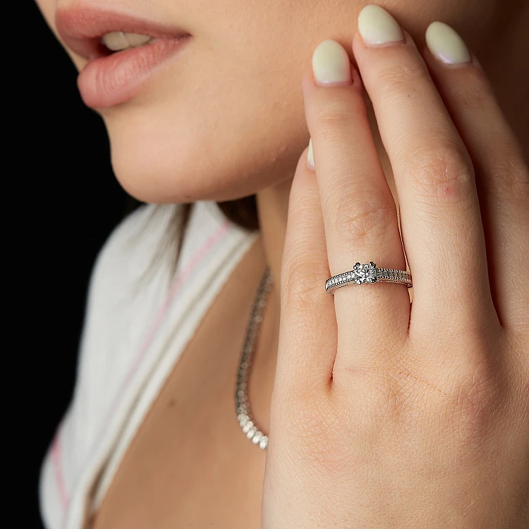 Anello di fidanzamento modello Verragio i636Didi in Oro con Diamanti - GIA 0,50ct - 0,70ct