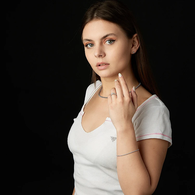 Anello di fidanzamento vintage in oro bianco 18k con diamante certificato IGI - modello i636