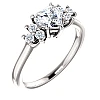 Anillo de compromiso de oro con diamante central certificado por el GIA de 0,30 o 0,40 ct y diamantes secundarios - modelo i71604