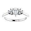 Anillo de compromiso de oro con diamante central certificado por el GIA de 0,30 o 0,40 ct y diamantes secundarios - modelo i71604