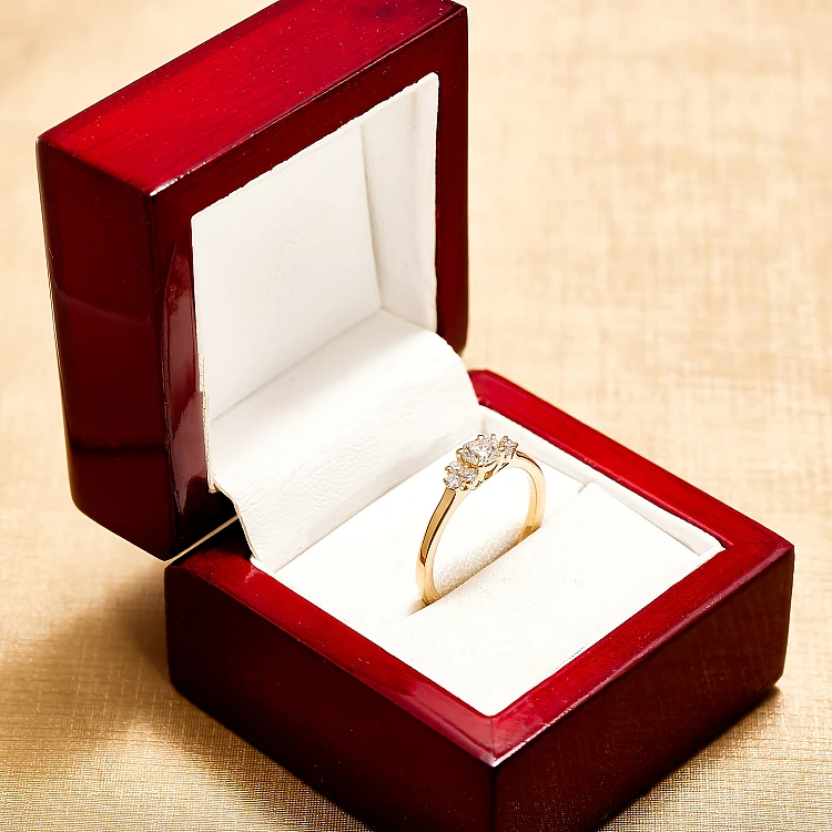 Bague de fiançailles en or avec diamants 0,20 ct - 0,25 ct - modèle i71604