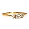 Anillo de compromiso de oro con diamante central certificado por el GIA de 0,30 o 0,40 ct y diamantes secundarios - modelo i71604